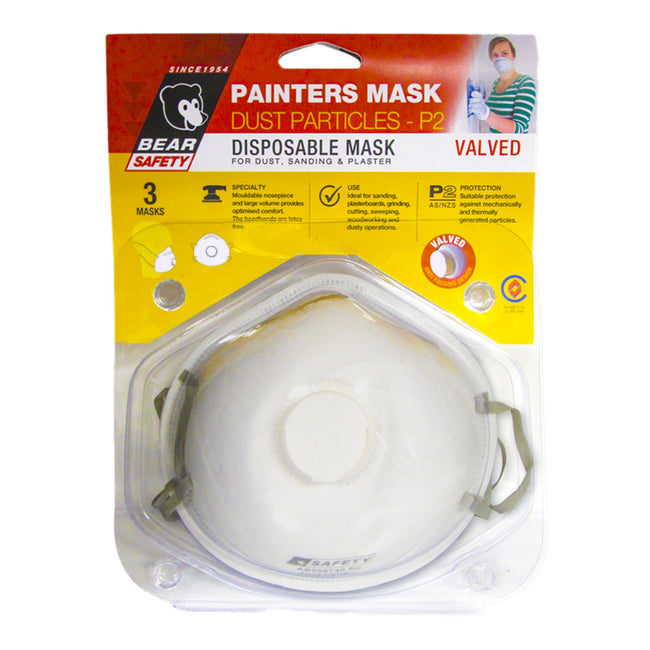 NORTON Bear P2 Respirator Disposable Safety Dust Mask x 3 Pack