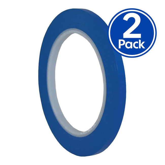 NORTON Blue Fine Line Tape 3mm x 55m x 2 Pack Automotive Paint 150°C