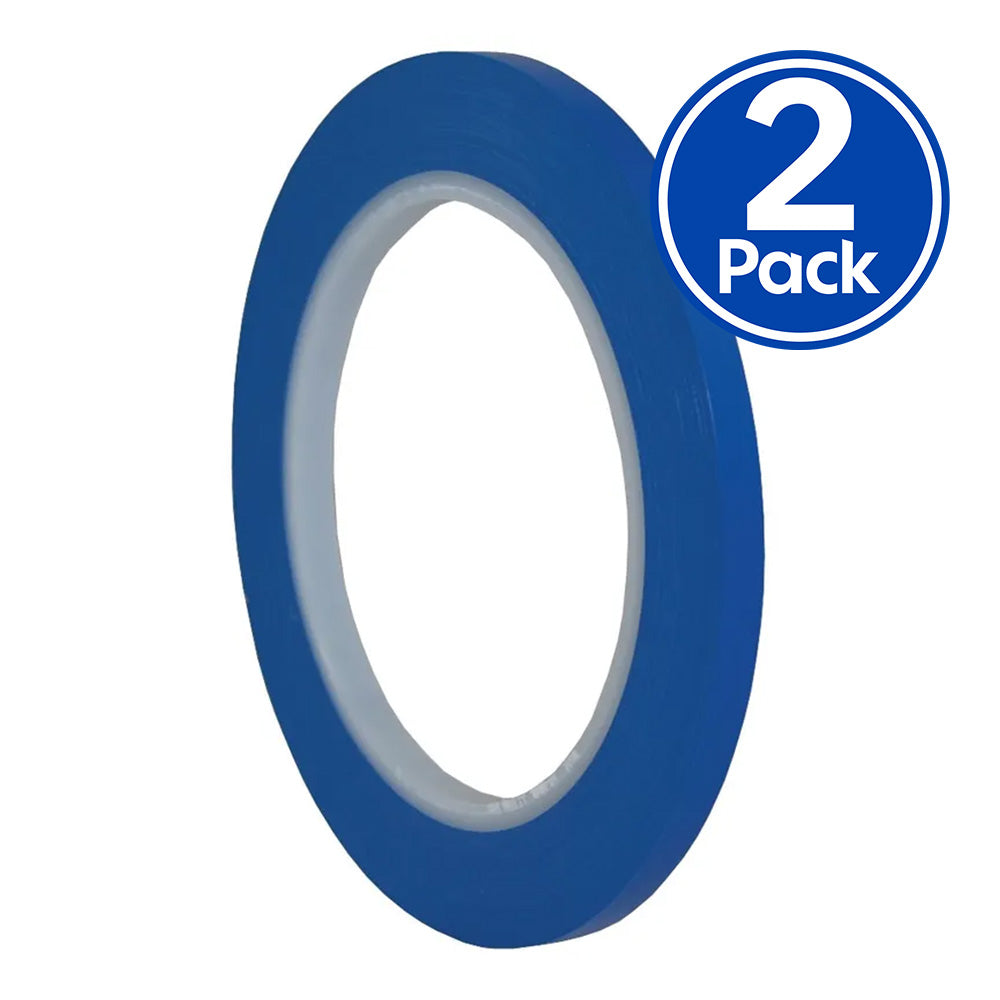 NORTON Blue Fine Line Tape 12mm x 55m x 2 Pack Automotive Paint 150°C