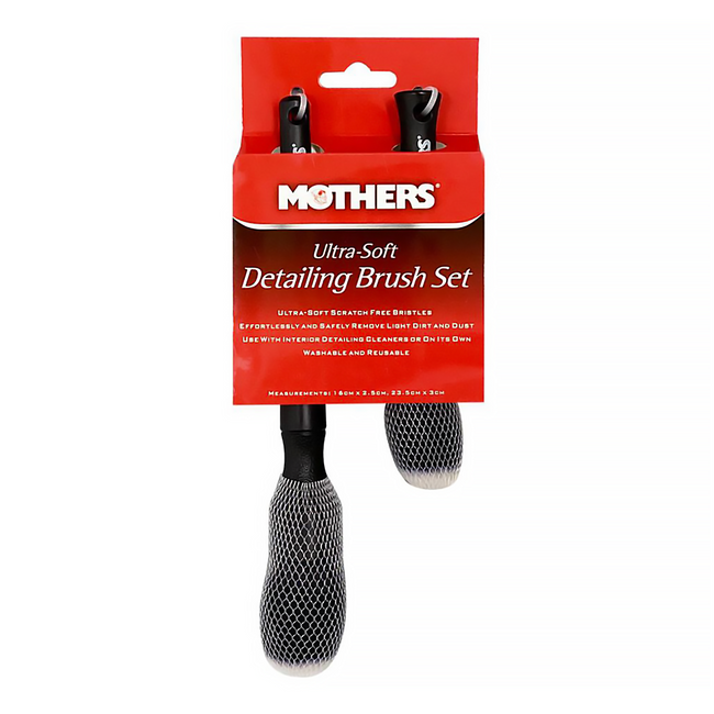 MOTHERS Ultra Soft Detailing Brush Set Interior Brushes Washable & Reusable