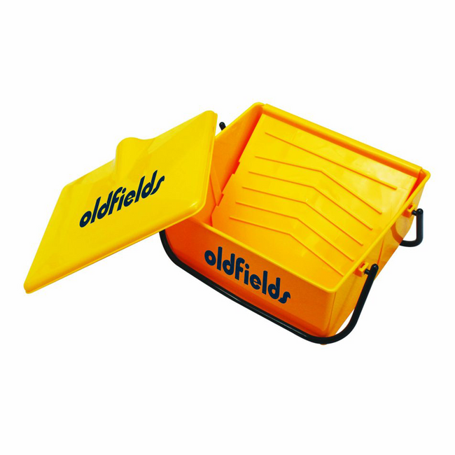 OLDFIELDS Painters Bucket & Lid 330mm Heavy Duty Paint Tray With Handle & Roller Ramp
