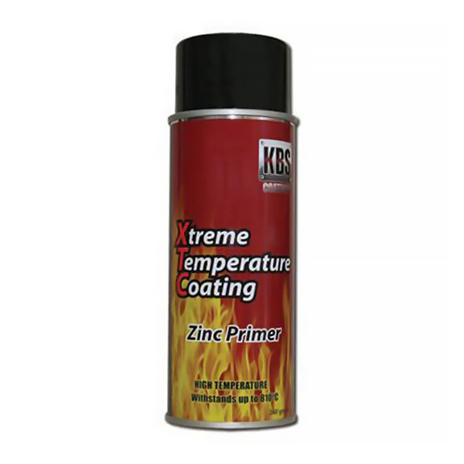 KBS XTC Xtreme Temp Coating 340g Zinc Primer Spray Paint Heat Resistant 648°C