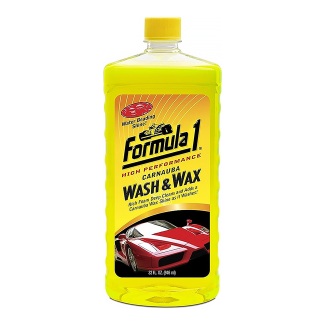 FORMULA 1 High Performance Carnauba Wash and Wax 946ml and Car Sponge Kit