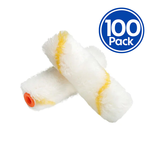 OLDFIELDS Mini Fabric Roller Cover 100mm x 100 Pack For Oil Waterbased Paint