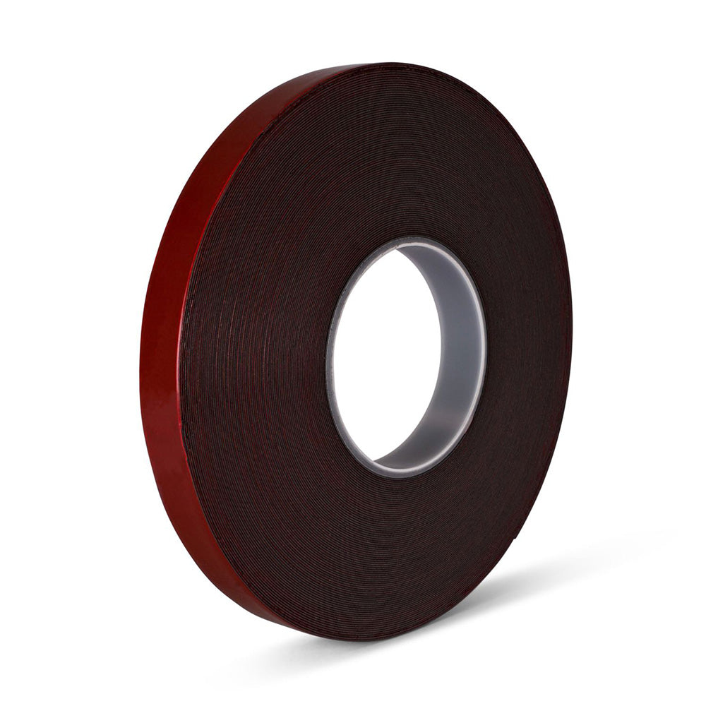 BODYWORX Acrylic Foam Double Sided Tape 12mm x 50m Roll Black