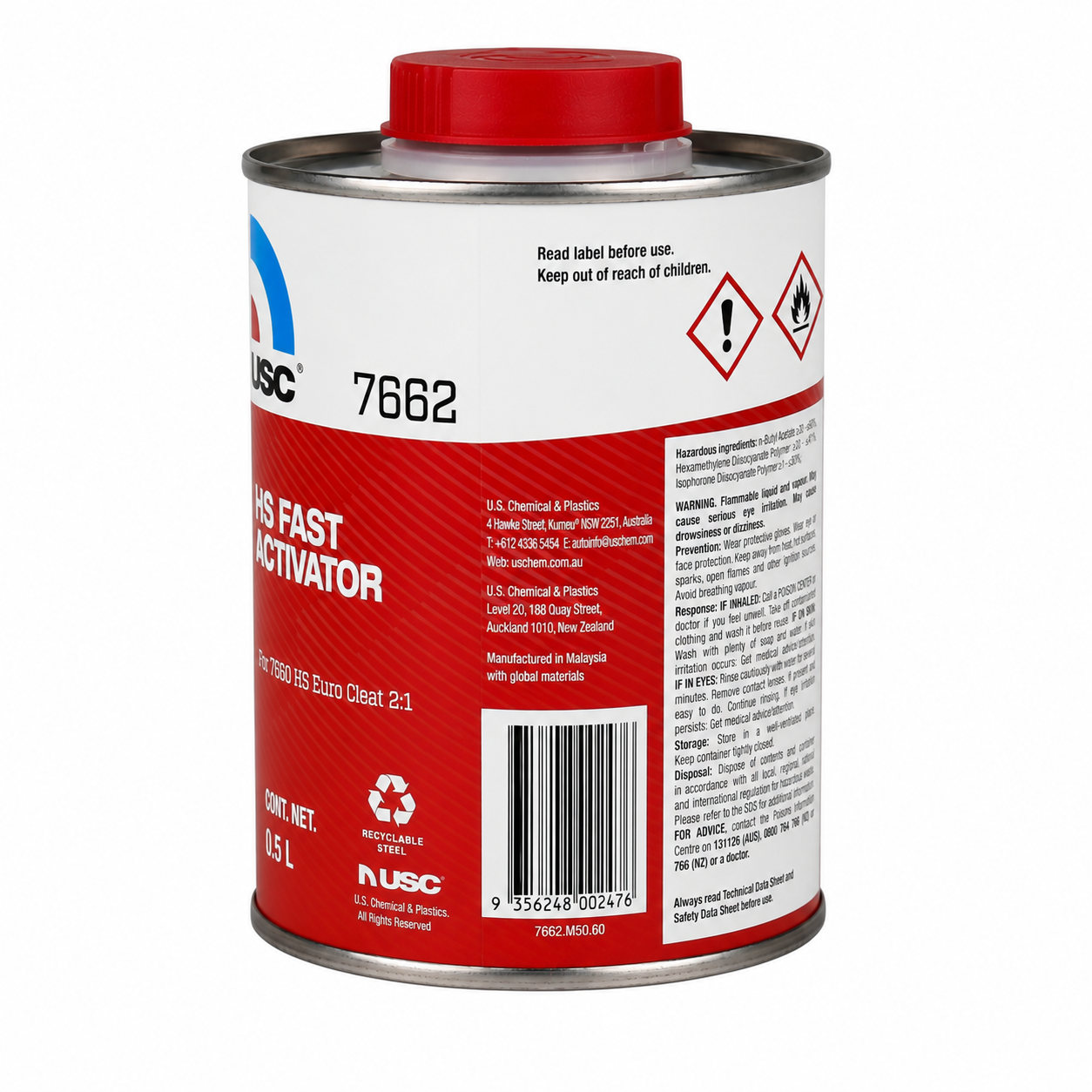 USC 7662 Fast Activator For 7660 HS Clear Coat 500ml