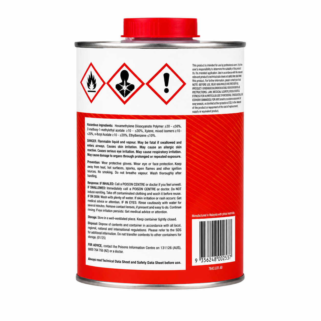 USC 7643 Activator For 7640 MS Speed Clear Coat 1L