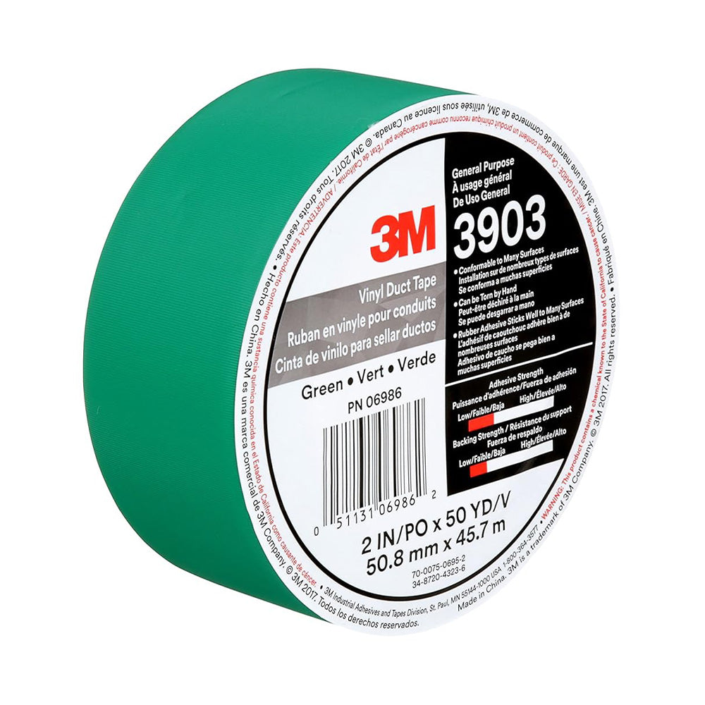 3M 3903 General Purpose Green Vinyl Duct Tape 50mm x 45.7m Roll