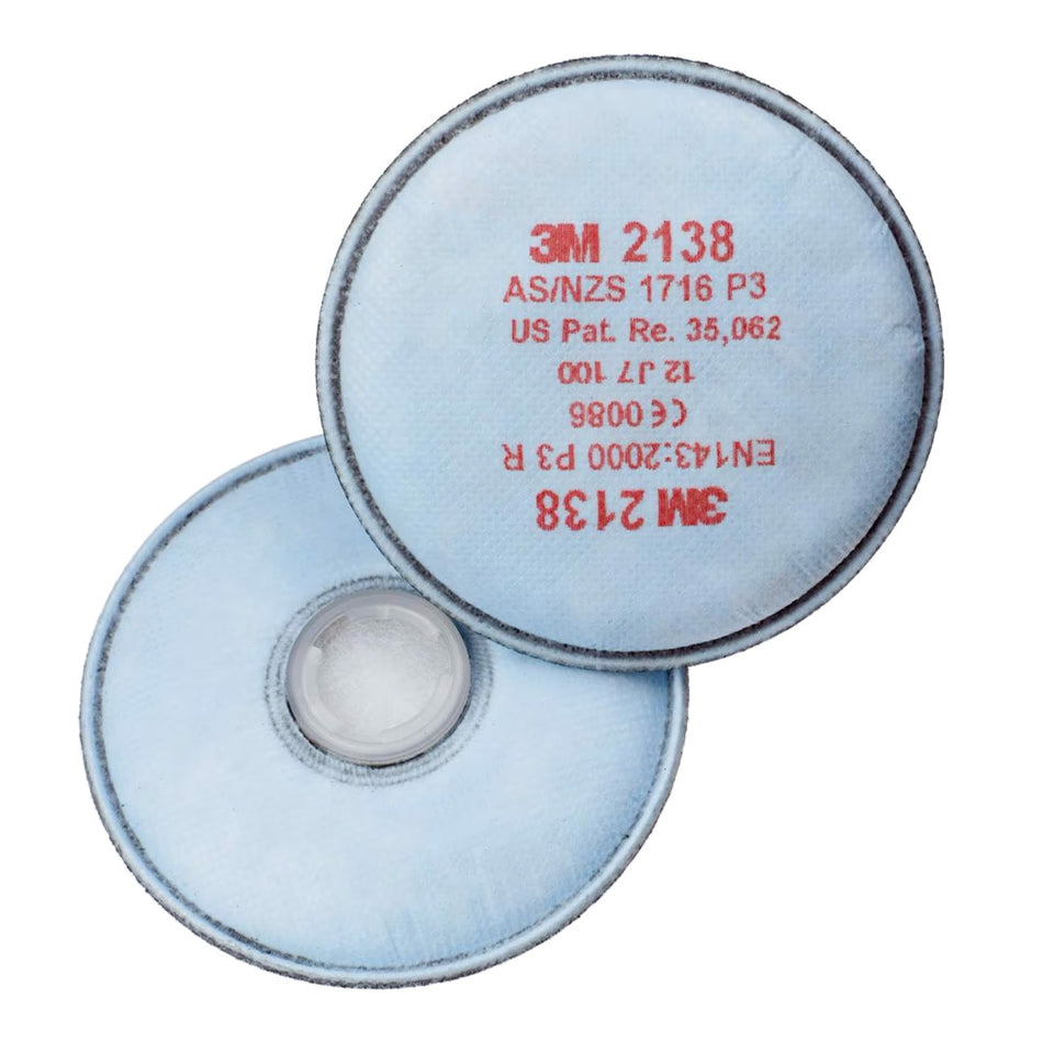 3M 2138 Particulate Filter GP2/GP3 Organic Vapour Acid Gas Relief Pair AS/NZS
