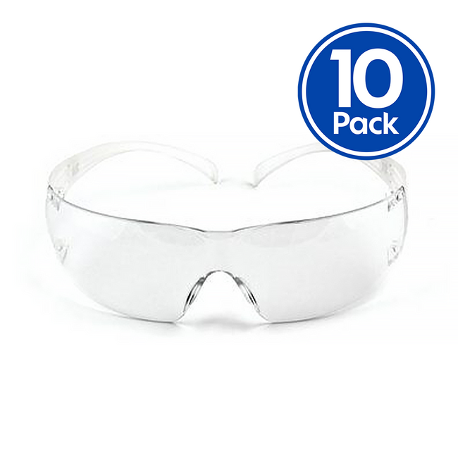 3M Peltor Zora Clear Anti-Fog Safety Glasses x 10 Pack
