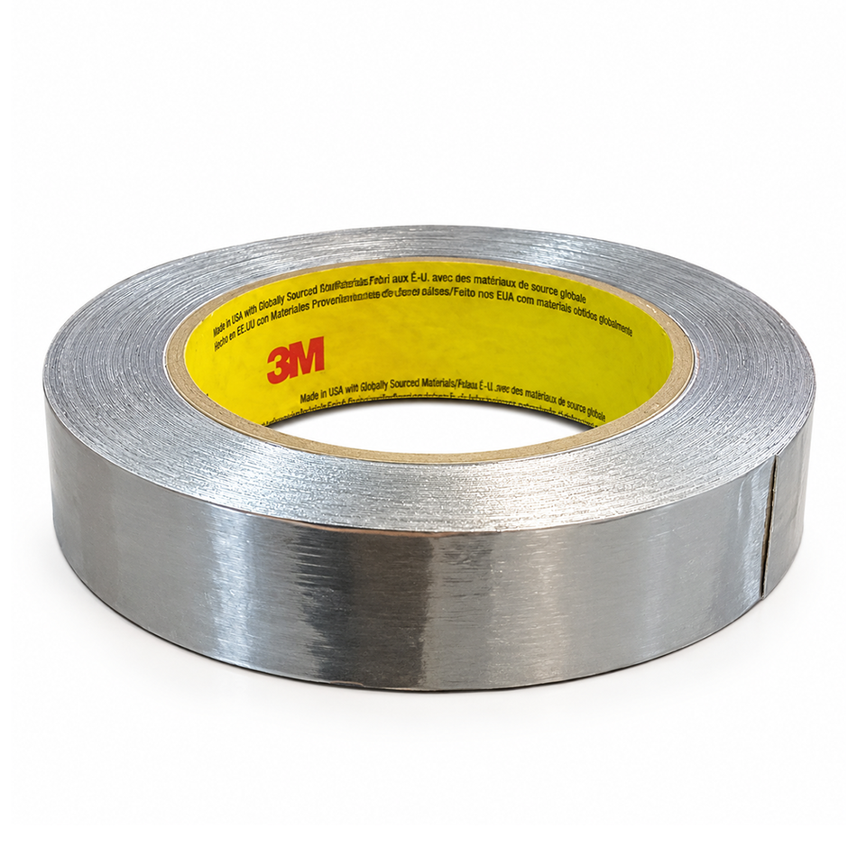 3M Aluminium Foil Tape 425 Silver 25mm x 55m 3 Pack