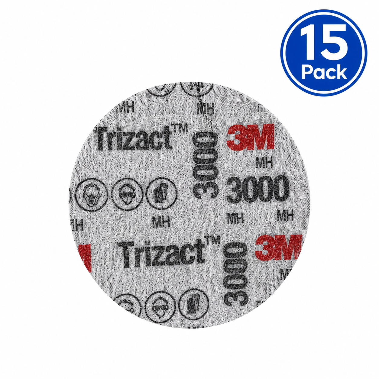 3M Trizact 02087 Hookit Foam Abrasive Discs P3000 76mm 15 Pack