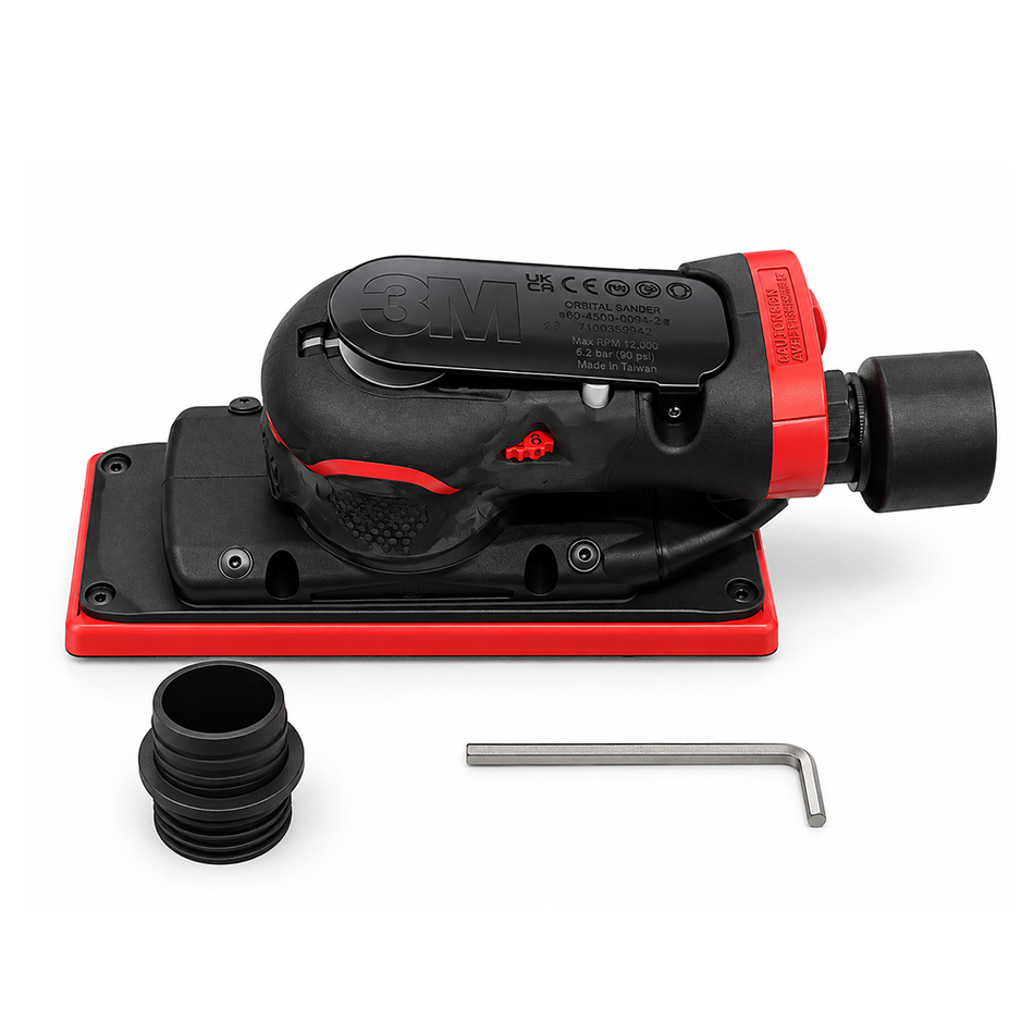 3M 33796 Pneumatic Precision Orbital Sheet Sander 70mm x 198mm Vacuum-Ready