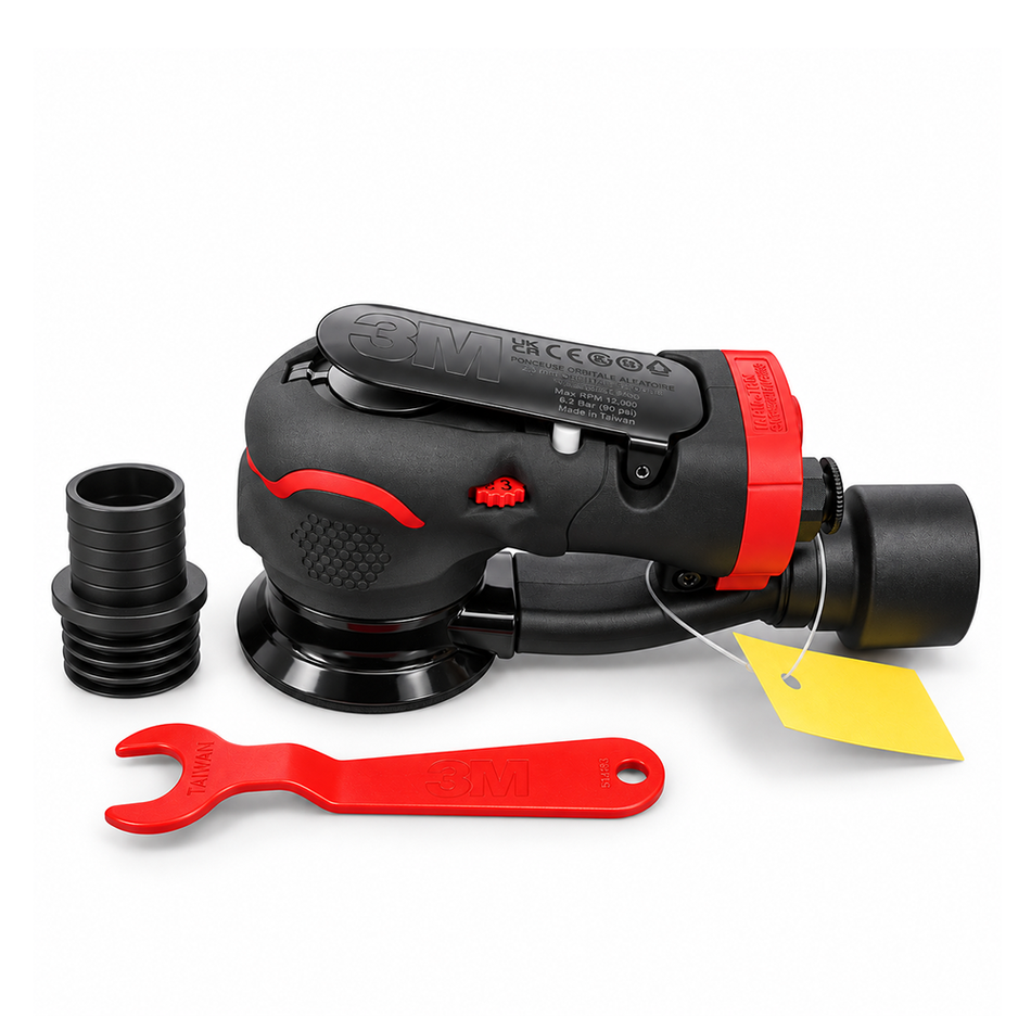 3M 33797 Pneumatic Precision Random Orbital Sander 75mm 2.5mm Orbit Vacuum-Ready