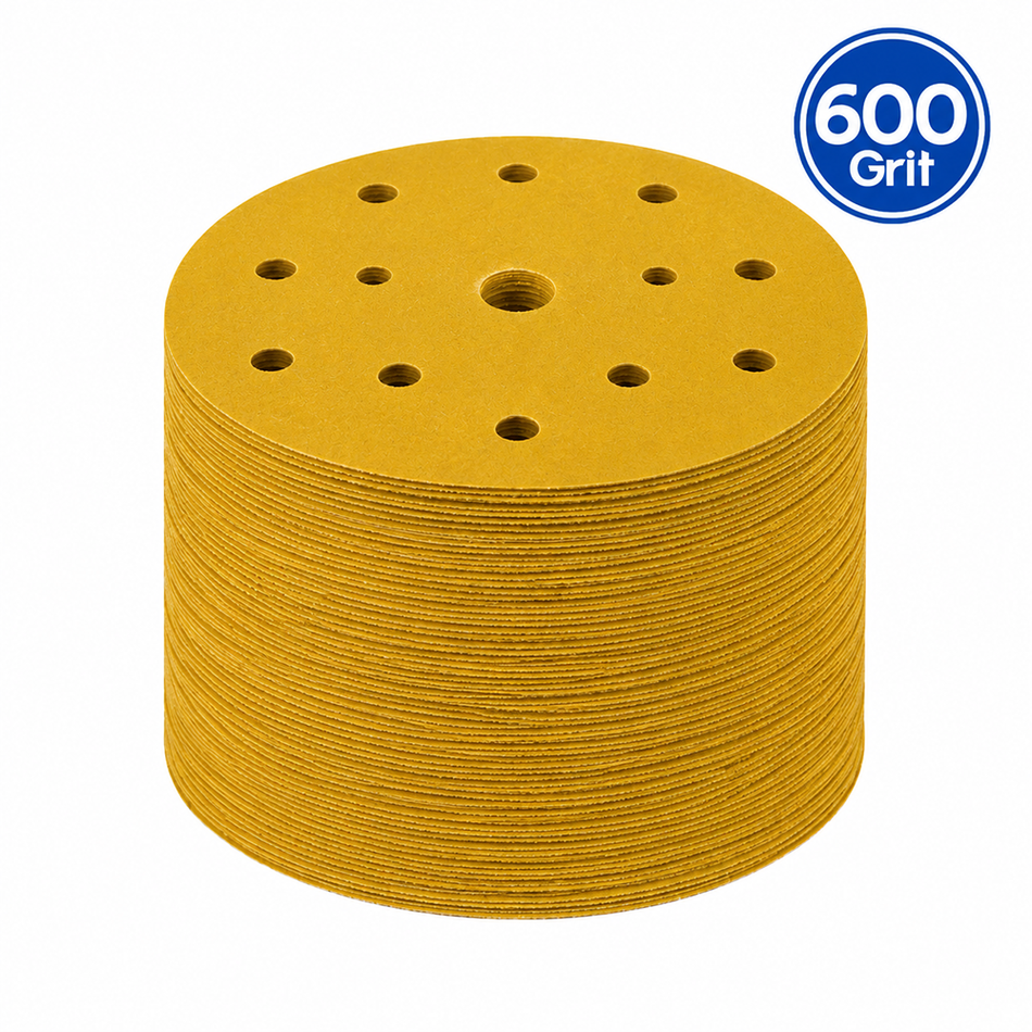 3M 51555 Gold Sanding Discs 288U 150mm 15 Hole 100 Pack P600