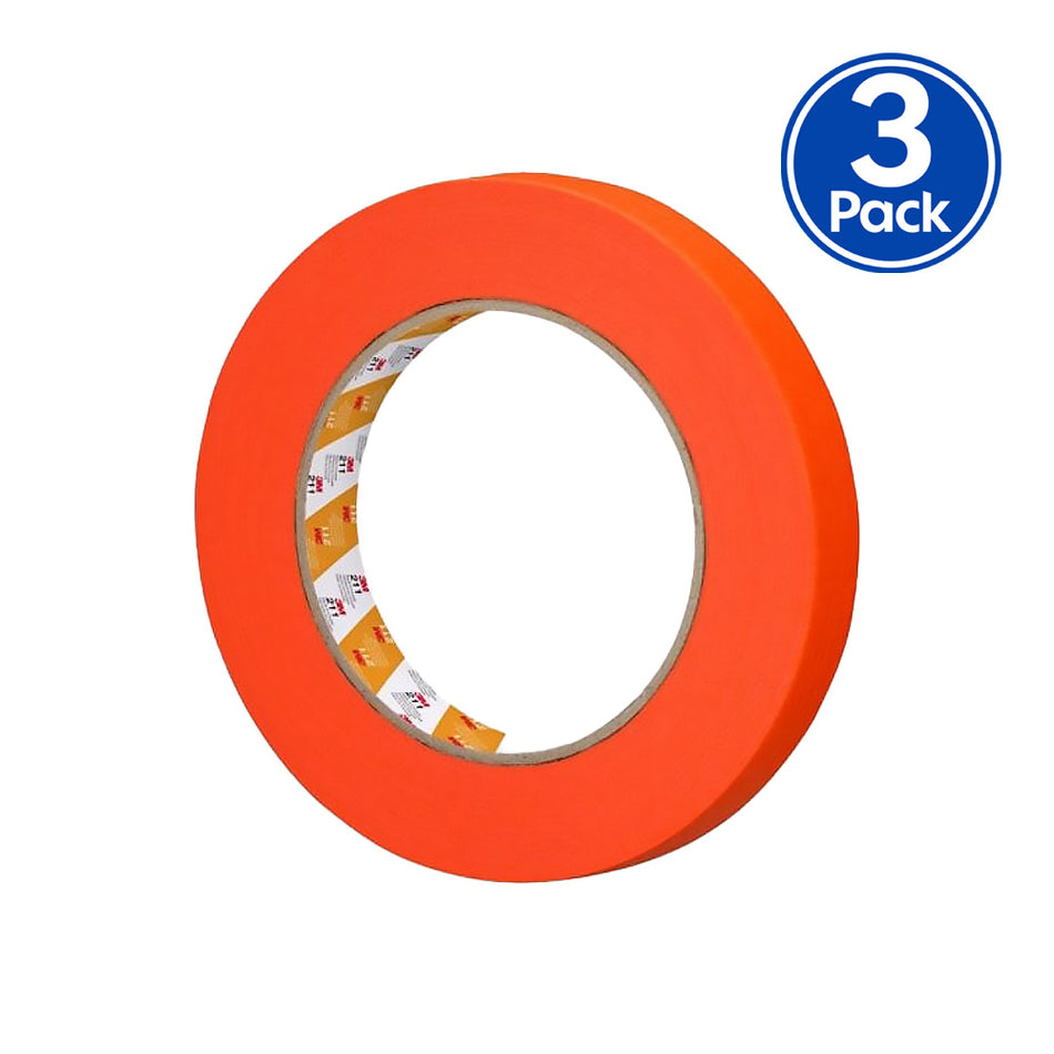 3M Auto 211 Orange Masking Tape 18mm x 55mm Automotive Refinish Paint Masking x3