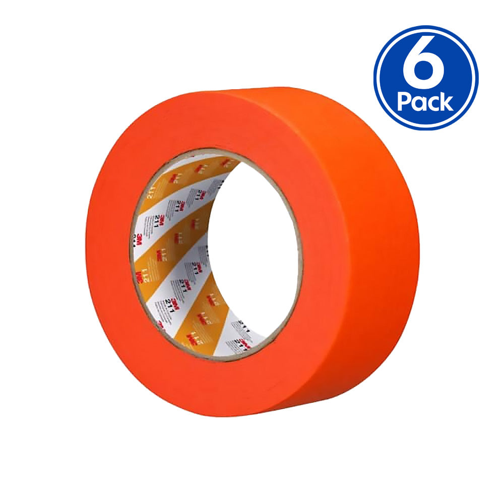 3M Auto 211 Orange Masking Tape 48mm x 55mm Automotive Refinish Paint Masking x6