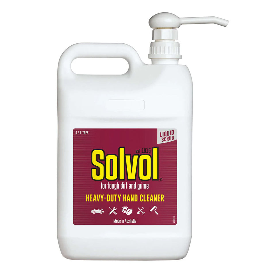 SOLVOL Heavy Duty Hand Cleaner 4.5L Pump Bottle Liquid Scrub