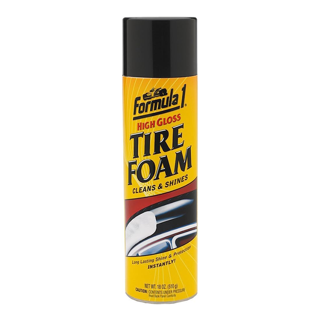 FORMULA 1 High Gloss Spray Foam Tyre Cleaner 510g Aerosol