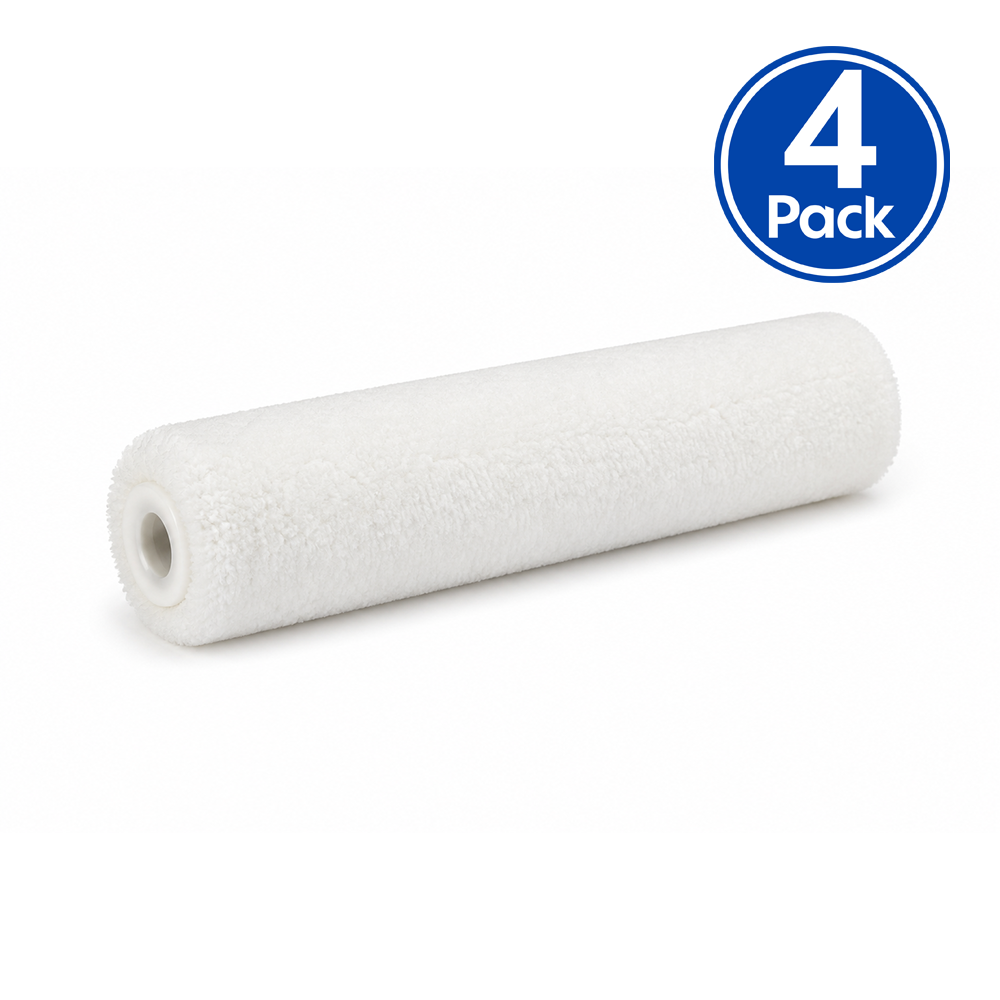 C&A Microfibre Roller Cover 230mm 4mm Nap 4 Pack