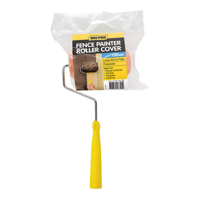 UNi-PRO 130mm Fence & Pergola Roller Set 32mm Nap Cover Frame