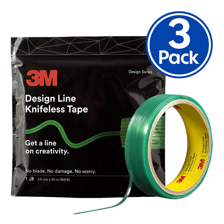 3M Knifeless Design Line Tape 3.5mm x 50m 3 Pack