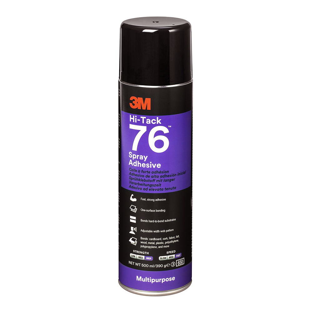 3M Hi-Tack 76 Spray Adhesive Clear 535ml Bonding Rubber Fabric Felt