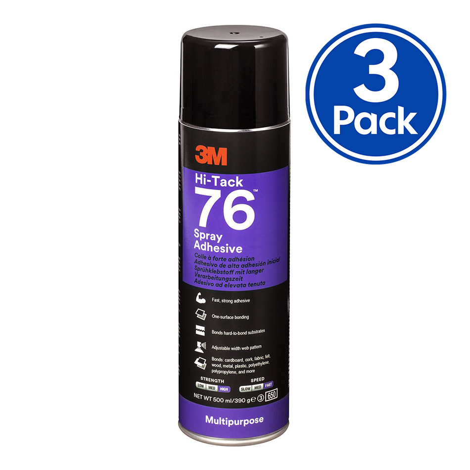3M Hi-Tack 76 Industrial Spray Adhesive 515g 3 Pack