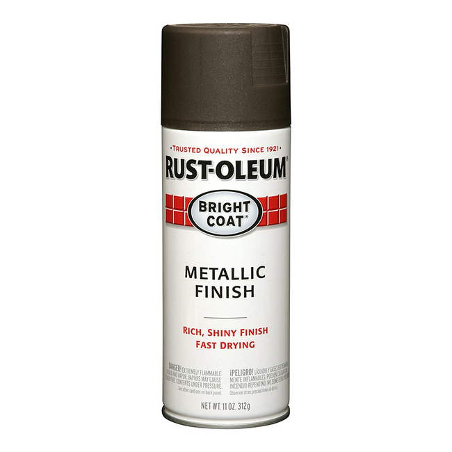 RUST-OLEUM Bright Coat Metallic Spray Paint 312g Aerosol Dark Bronze