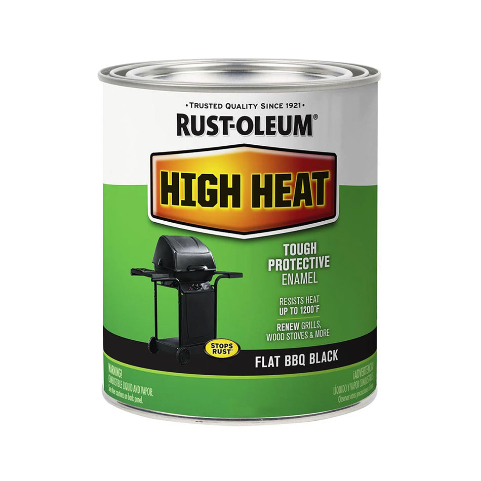 RUST-OLEUM Specialty High Heat Tough Protective Enamel Flat Black 236mL Brush On