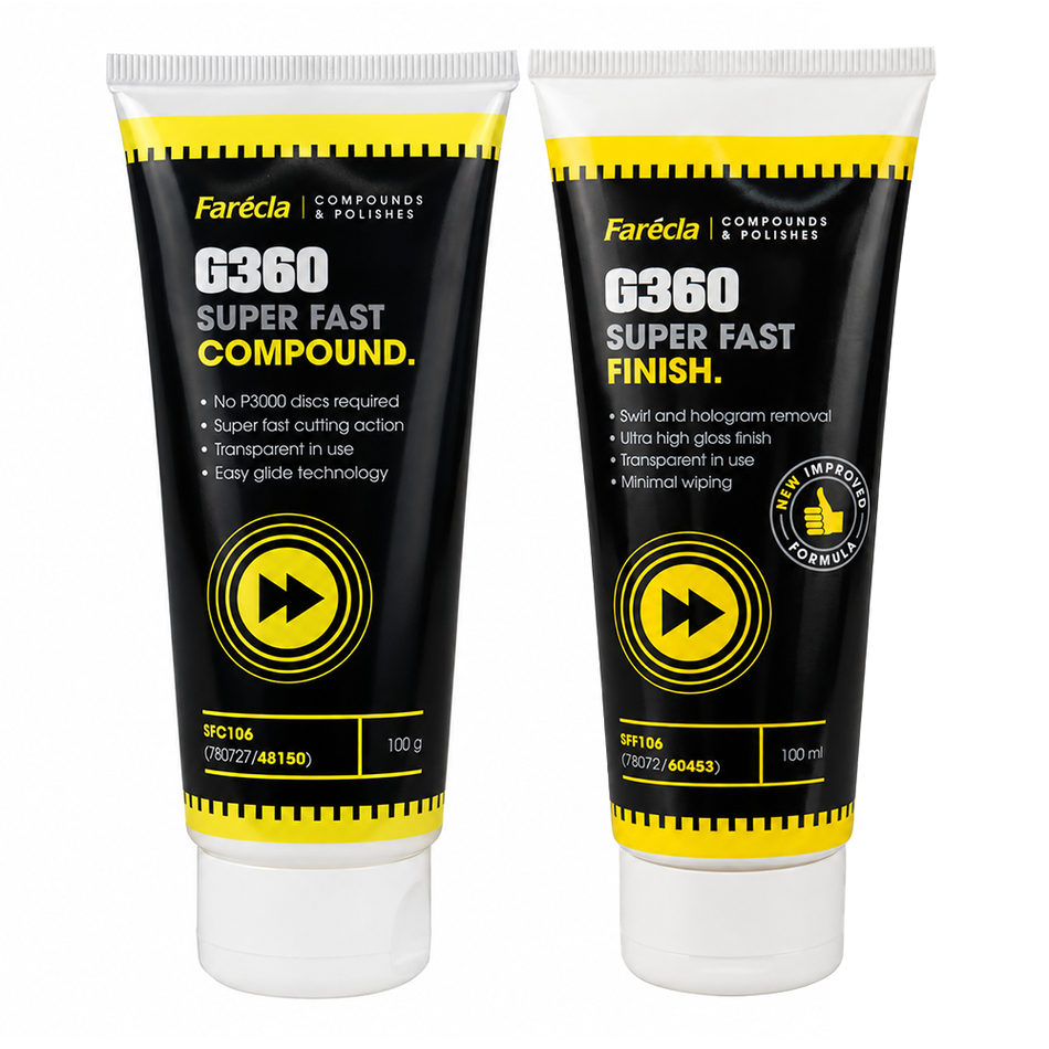 FARECLA G360 Super Fast Compound & Finish 100ml Paint Correction Bundle