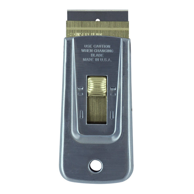 STERLING Heavy Duty Retractable Metal Scraper with Brass Button