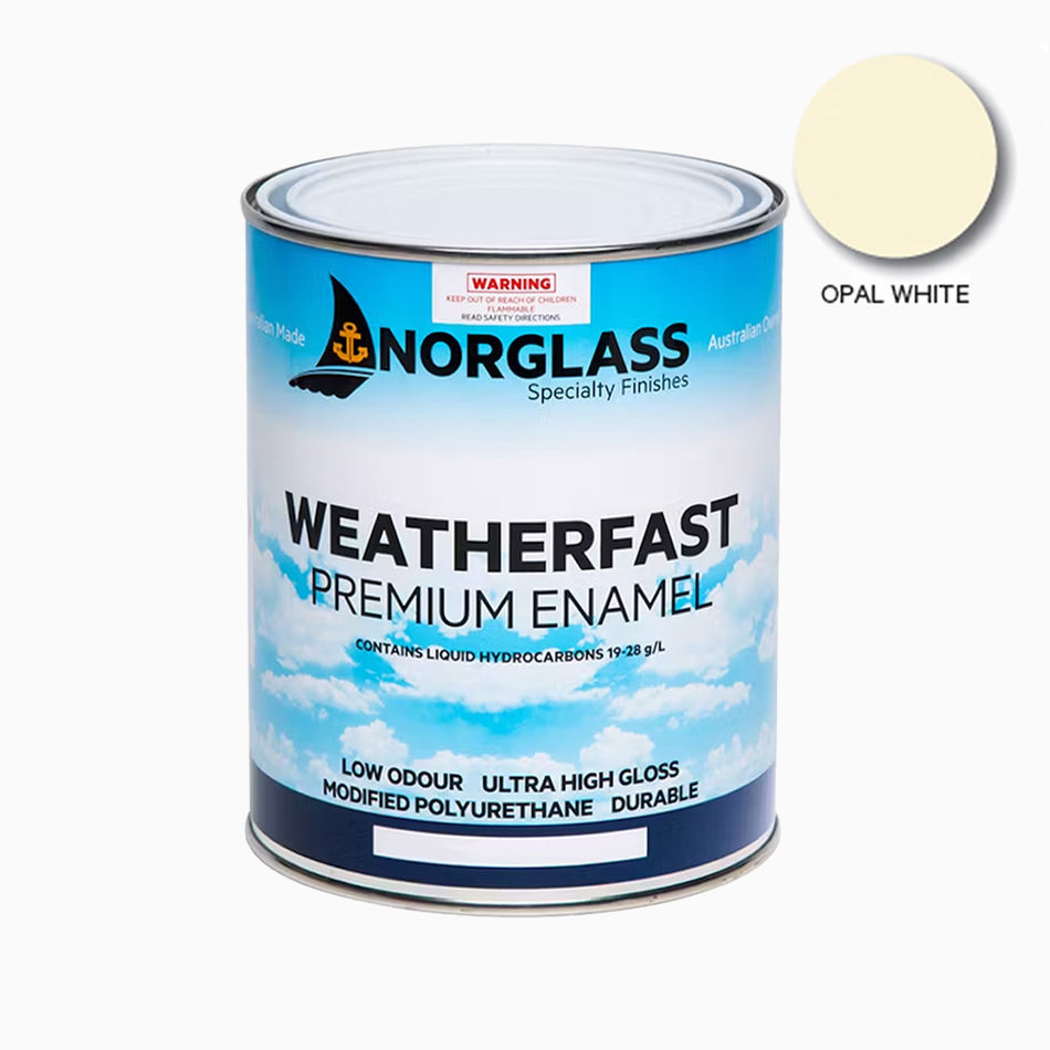 NORGLASS Weatherfast Marine Premium Enamel 1L Opal White High Gloss