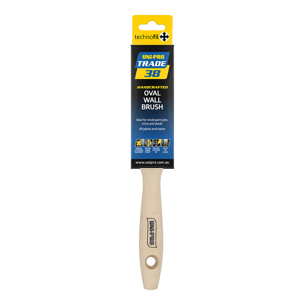 UNi-PRO Trade Oval Wall Brush 38mm Professional Paint Application