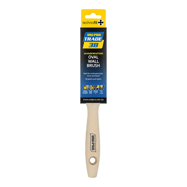 UNi-PRO Trade Oval Wall Brush 38mm Professional Paint Application