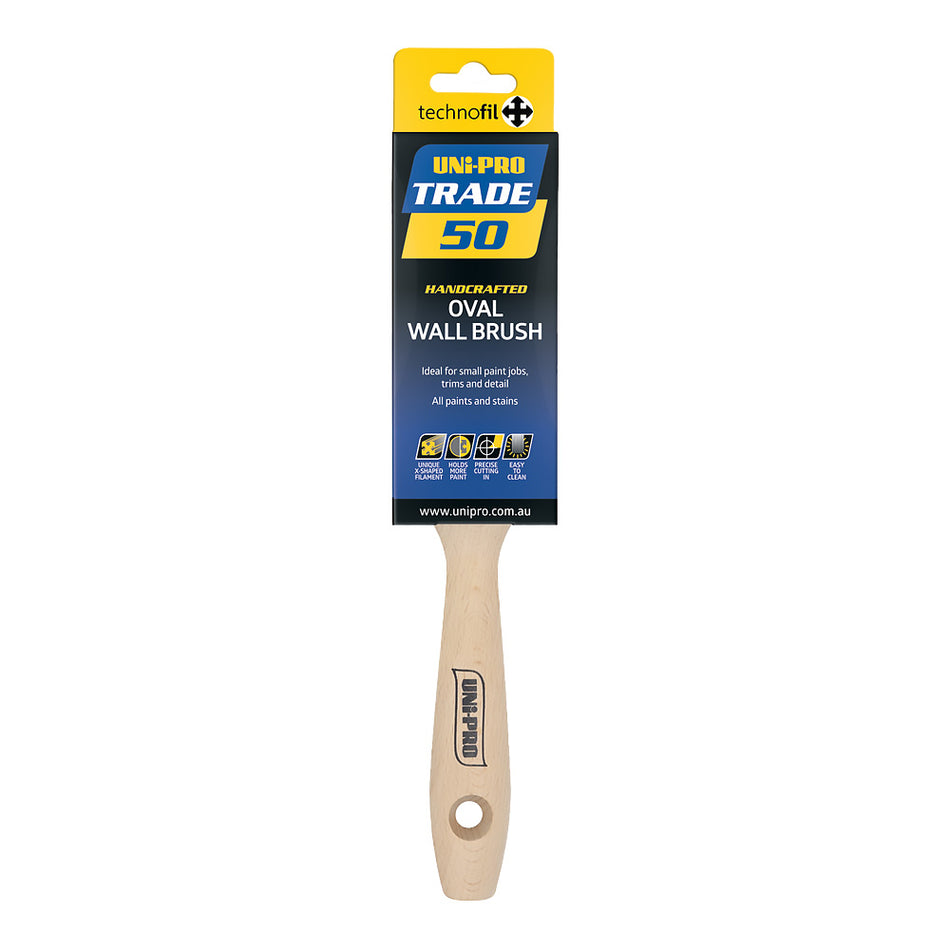 UNi-PRO Trade Oval Wall Brush 50mm Professional Paint Application