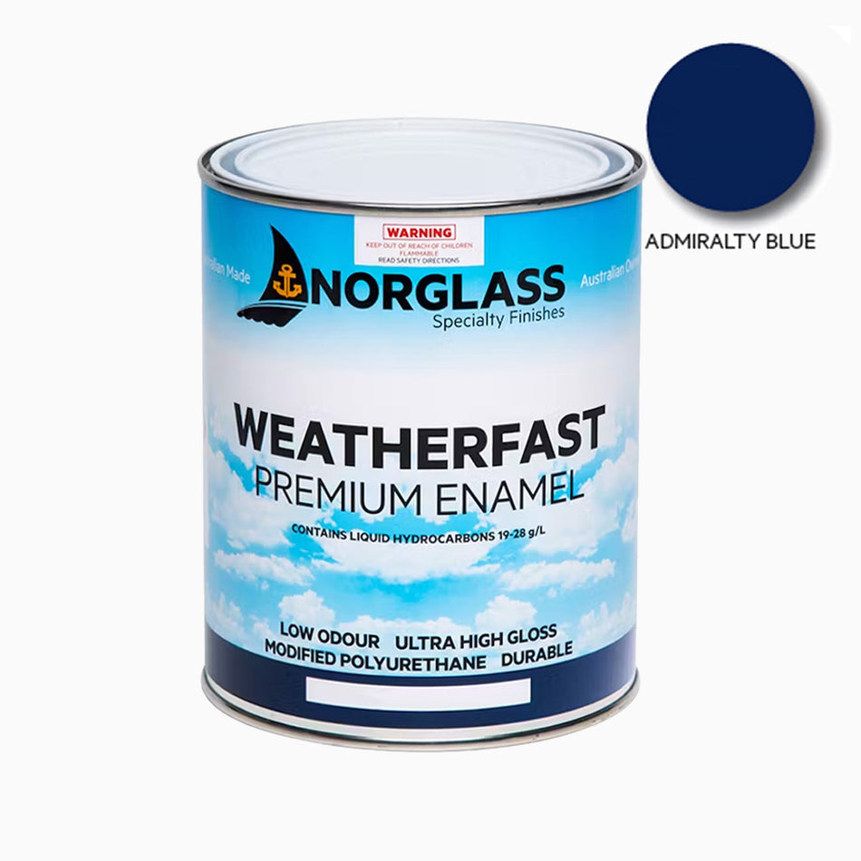 NORGLASS Weatherfast Marine Premium Enamel 500ml Admiralty Blue High Gloss