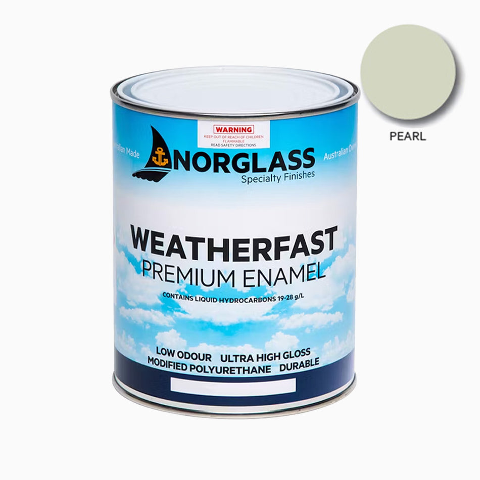 NORGLASS Weatherfast Marine Premium Enamel 1L Pearl High Gloss