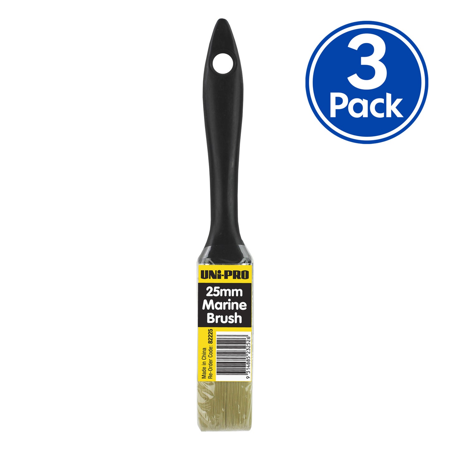 UNi-PRO Marine Brush 25mm Professional Coatings And Epoxy Application Tool x3