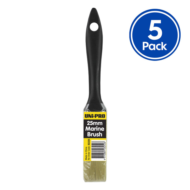 UNi-PRO Marine Brush 25mm Professional Coatings And Epoxy Application Tool x5