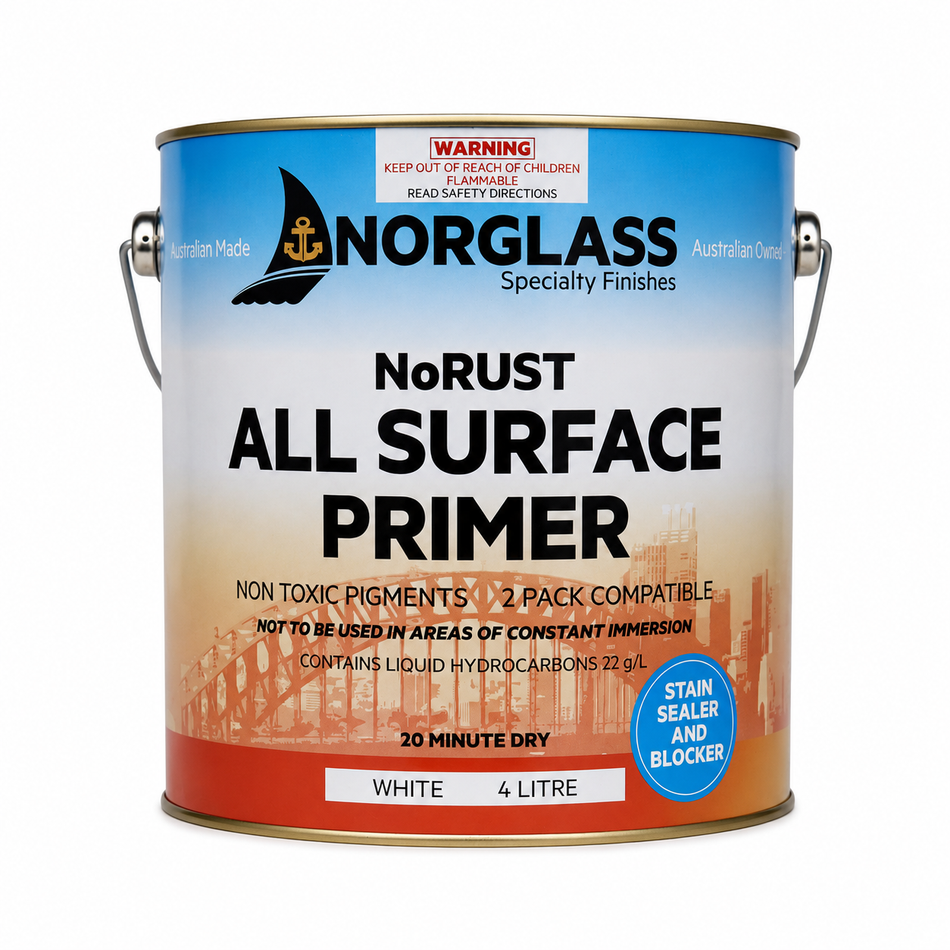 NORGLASS NoRust Marine All Surface Primer 4L White Fast Drying