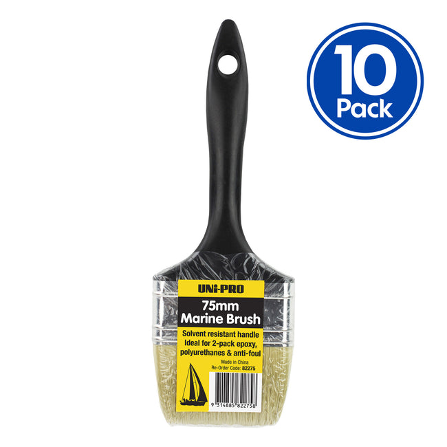 UNi-PRO Marine Brush 75mm Professional Coatings And Epoxy Application Tool x10