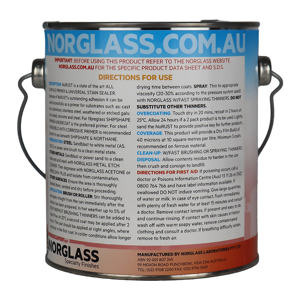 NORGLASS NoRust Marine All Surface Primer 2L White Fast Drying