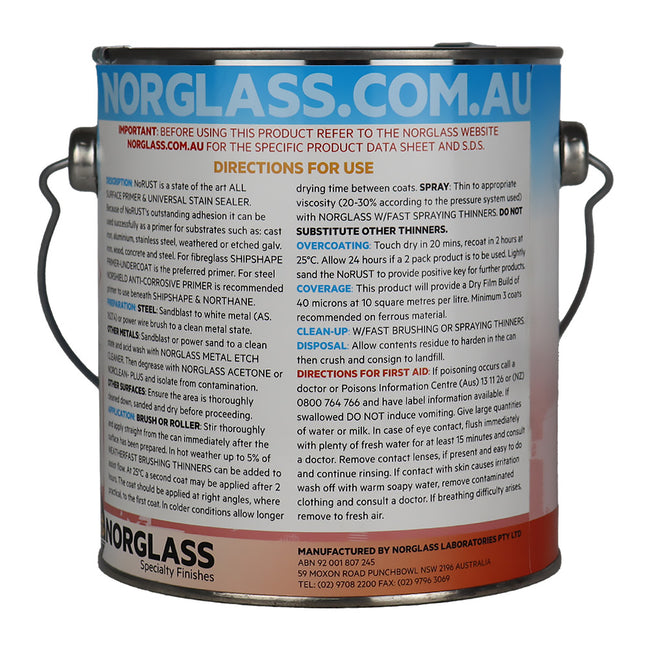 NORGLASS NoRust Marine All Surface Primer 2L White Fast Drying