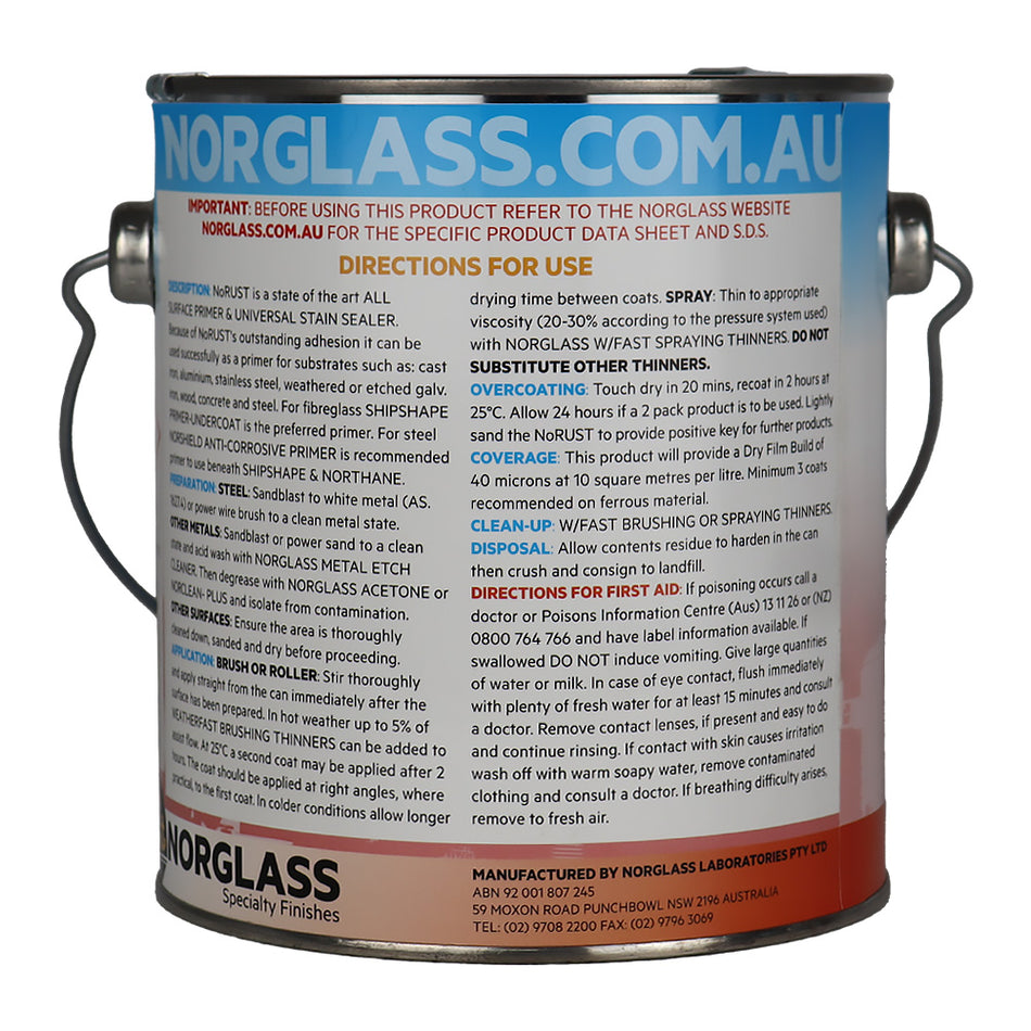 NORGLASS NoRust Marine All Surface Primer 2L White Fast Drying