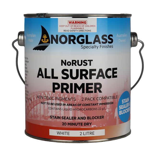 NORGLASS NoRust Marine All Surface Primer 2L White Fast Drying