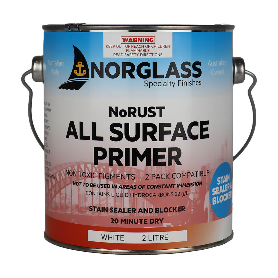 NORGLASS NoRust Marine All Surface Primer 2L White Fast Drying