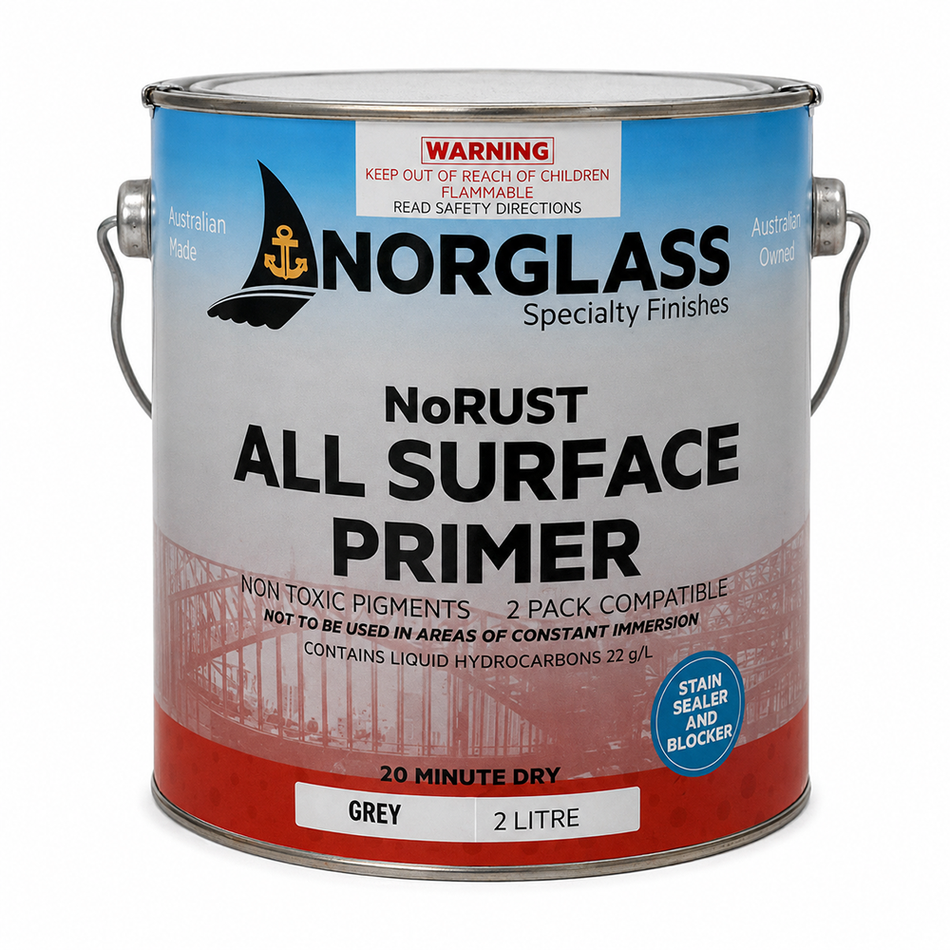 NORGLASS NoRust Marine All Surface Primer 2L Grey Fast Drying