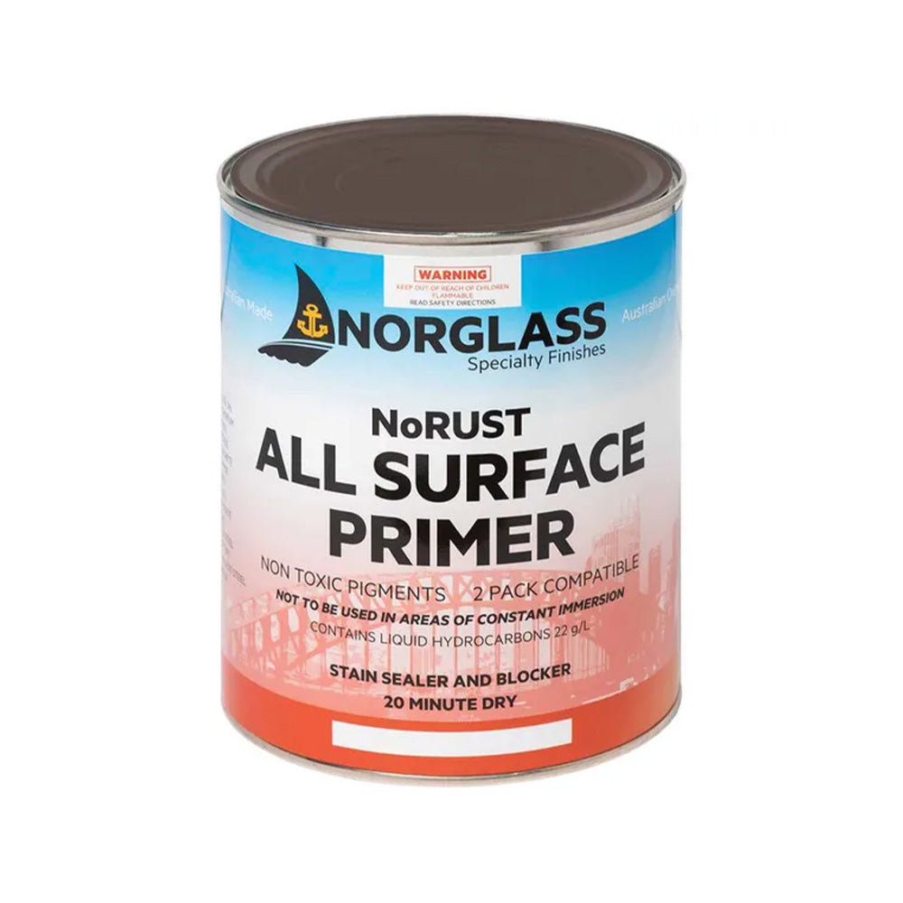 NORGLASS NoRust Marine All Surface Primer 250ml Black Fast Drying