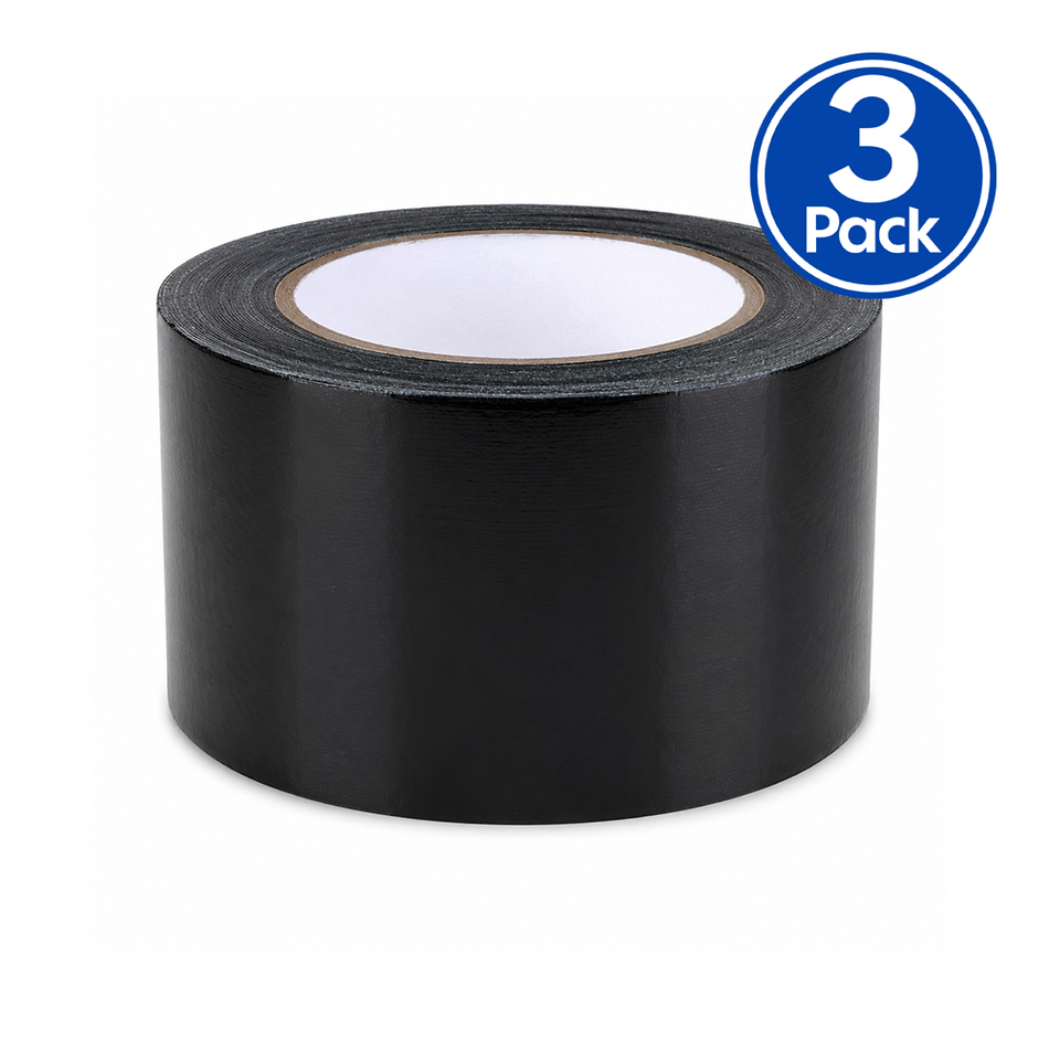 Stylus 369B Cloth Tape Black 72mm x 25m 3 Pack